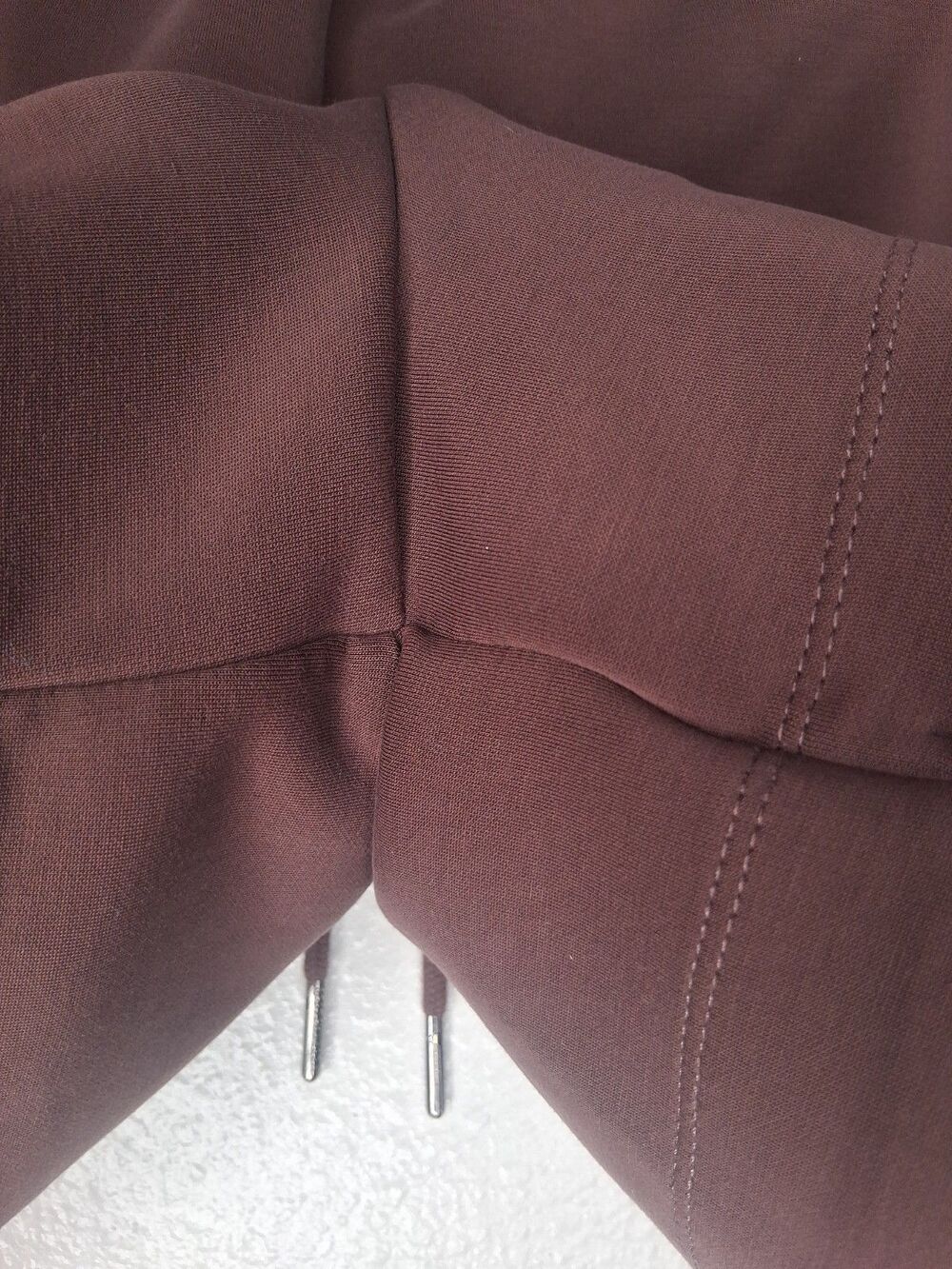 Scotch & Soda Curved Hem Drawstrings Pockets Shorts Modal Blend Brown Women's L - Picture 7 of 15